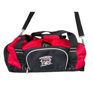 Ogio Travel Duffel Sports Gym Bag‎ Team Baseball Red Black Zippers Heavy Strap
